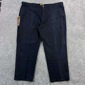 NWT The Foundry Pants Mens 48x29 Black Big Tall Black Flat Front Comfort Stretch